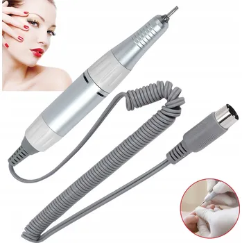 Rukojeť pro frézku na hybridní manikúru, tichá, lehká, bílo-stříbrná