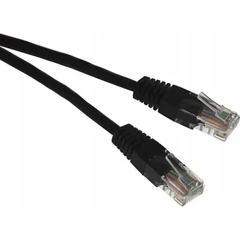 Síťový kabel Počítačový kabel patchcord UTP5 0,5m černý RJ45 / RJ45