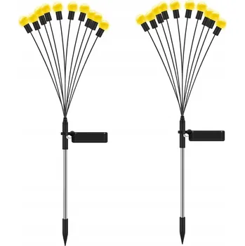 Venkovní osvětlení TG71287 SOLÁRNÍ LAMPA KULIČKY, SOLÁRNÍ SVĚTLA 10 LED 2ks ZAHRADNÍ ZAPICHOVACÍ