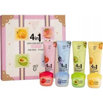 Péče o ruce Sada 4v1 krémy na ruce + balzámy na rty hydratační vyživující dárek