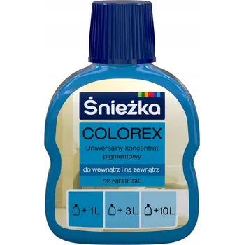 barva na zeď Pigment barvící pigment Śnieżka 0,1 l 52 modrý mat