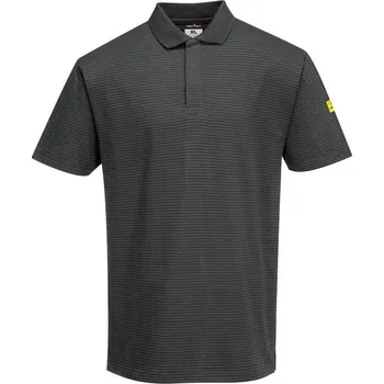 Pánské tričko PORTWEST Polokošile ESD AS21, krátký rukáv, antistatická POR-AS21ZOR5XL Šedá 5XL