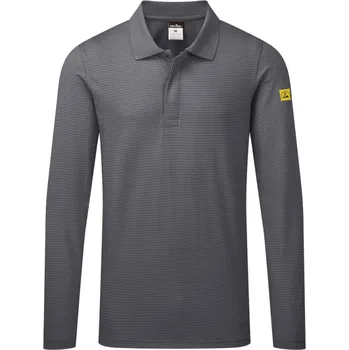 Pánské tričko PORTWEST Polokošile AS23 Anti-Static ESD Polo, krátký rukáv POR-AS23ZORXXXL 3XL Šedá