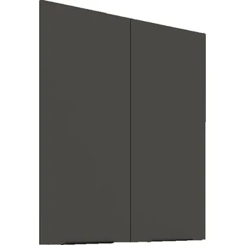 Kuchyňská skříňka Vysoká horní skříňka LUNARA - šířka 80 cm, grafit / bílá