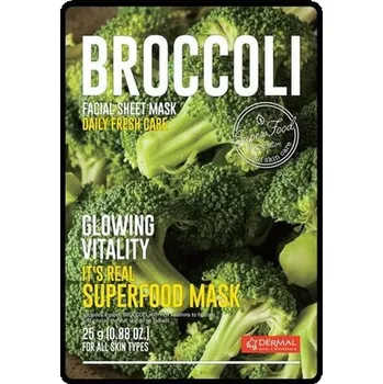 Pleťová maska DERMAL Its Real Superfood Mask pleťová maska s brokolicí 25g