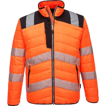 pracovní bunda PORTWEST Bunda PW371 Hi-Vis Baffle, zateplená, reflexní POR-PW371OBR5XL 5XL Oranžová/černá