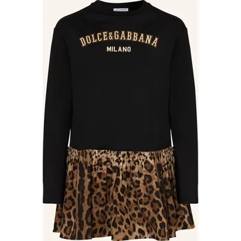 Dámské šaty Dolce & Gabbana Dívčí Šaty Z Kombinace Materiálů, černá /...