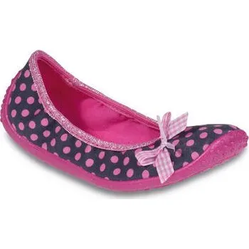 Dívčí obuv Balerínky bačkůrky cvičky Befado 893Y090 puntíkované s mašličkou - Velikost 31