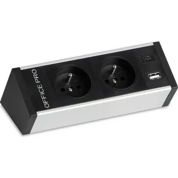 Kancelářský vozík HOBIS zásuvkový panel pevný na hranu stolu, černý PECZ B 002 + doprava zdarma