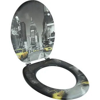 WC sedátko WC sedátko z MDF s víkem, potisk s motivem New Yorku - 8718475908890