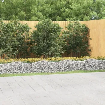 Vyvýšený záhon Klenutý gabion vyvýšený záhon 800x50x50 cm pozinkované železo - 8720845652081