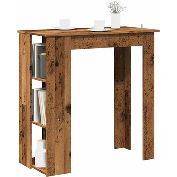 Jídelní stůl Barový stůl s regálem old wood 102x50x103,5 cm kompozitní dřevo - 8721158441096