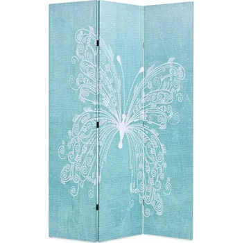 Paraván Skládací paraván 120 x 170 cm motýl modrý - 8718475593577