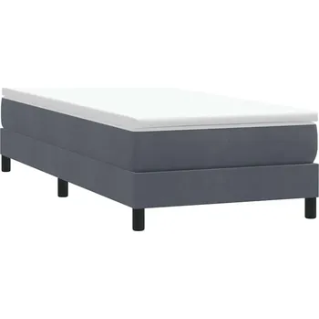 Ložnice Postel Box Spring bez matrace tmavě šedá 80x210 cm samet - 8721158520050