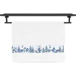 Froté osuška 70x140 NORA TISK 450g Zimní vesnička bílá