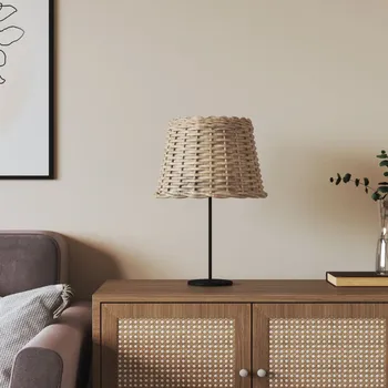 Stojací lampa Stínidlo lampy hnědé Ø 30 x 20 cm proutěné - 8720845803643