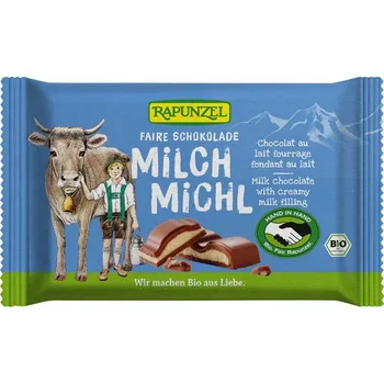 Čokoláda Rapunzel Čokoláda mléčná s mléčnou náplní BIO 100 g
