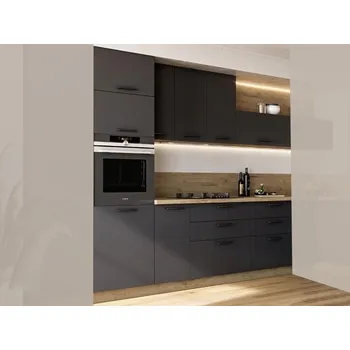 Kuchyňská linka Kuchyně MARCIE 240 cm, korpus: dub craft, dvířka: antracit + vyzvednutí ZDARMA