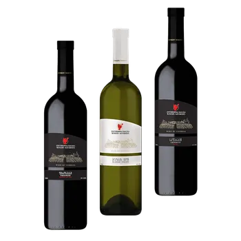 Víno Vínařství Khareba - tři vína (Alazani červené, Pirosmani, Alazani bílé)