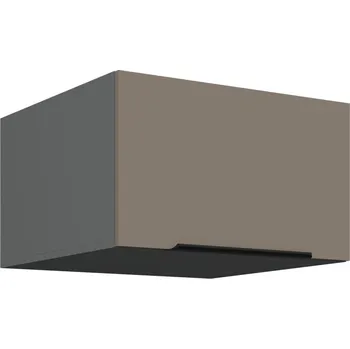 Kuchyňská skříňka Horní hluboká skříňka s výklopnými dvířky LUNARA - šířka 60 cm, tmavě béžová / antracit