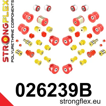 Silentblok nápravy 026239B: Strongflex Kompletní sada silentbloků pro zavěšení 27mm 20mm 221761 Black
