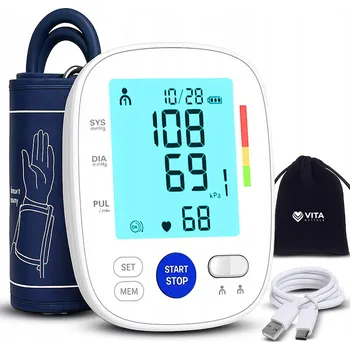 Tlakoměr PAŽNÍ TLAKOMĚR PŘÍSTROJ NA MĚŘENÍ TLAKU LCD NA BATERIE