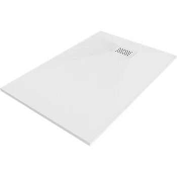 Sprchová vanička Mexen Hugo, obdélníková sprchová vanička SMC 110 x 70 cm, bílá, bílá krytka, 42107011-W