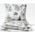 Bavlněné povlečení Vánoční noviny 140x200 70x90