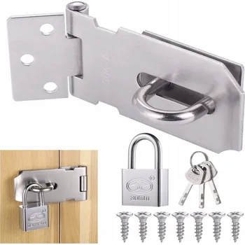 Visací zámek Zámek na dveře s visacím zámkem nerezová ocel, 3 klíče