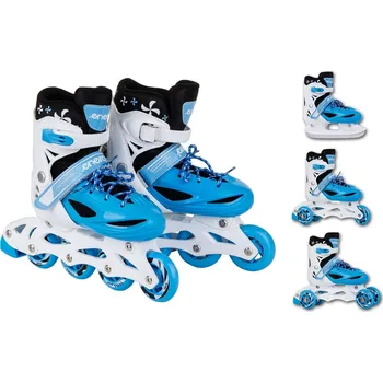 Kolečkové brusle KOLEČKOVÉ BRUSLE - VÁLEČKOVÉ BRUSLE - BRUSLE 4V1 ENERO 30-33 MODRÉ