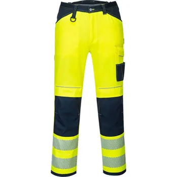 Pánské kalhoty PORTWEST Kalhoty PW340 Hi-Vis, do pasu, reflexní POR-PW340YNR36 36 Žlutá/navy Standartní