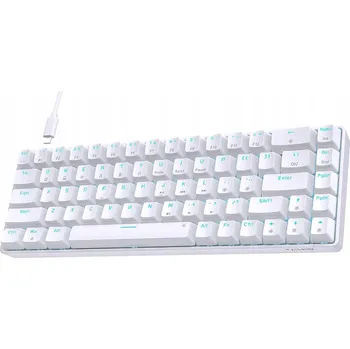 Klávesnice Mechanická klávesnice Dierya T68SE bílá USB s podsvícením