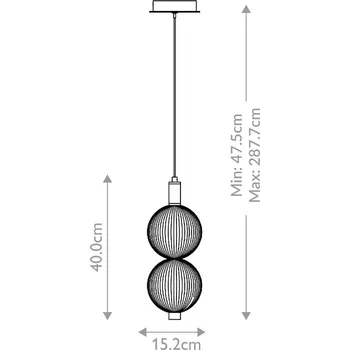 Quintiesse Závěsné světlo LED PALMAS, zlatá/kouřově šedá, Ø 15 cm, 2 žárovky, sklo zlatá kartáčovaná, kouřově šedá LED 20 W celkem - Doprava zdarma