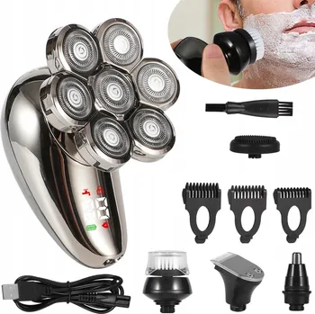 Holicí strojek Holicí Strojek Pánský 5v1 + Zastřihovač vousů, vlasů a chloupků v nose