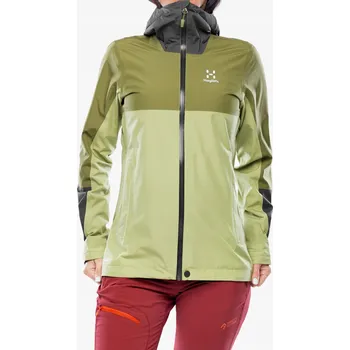 Dámská větrovka Dámská nepromokavá bunda Haglofs Finch Proof Jacket - olivově zelená S