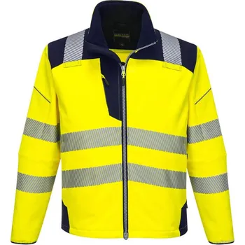 pracovní bunda PORTWEST Bunda HiVis Softshell PW3 T402, reflexní POR-T402YNR4XL 4XL Žlutá/navy