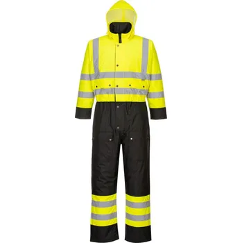 pracovní bunda PORTWEST Kombinéza Contrast S485 Hi-Vis, zateplená, nepromokavá, reflexní POR-S485YBR7XL Žlutá/černá 7XL