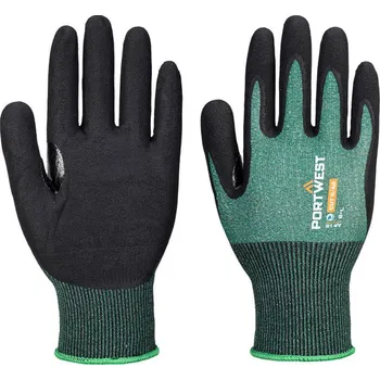 Pracovní oblečení PORTWEST Rukavice SG Grip15 Eco Nitrile AP15 POR-AP15E8RXL XL Zelená/černá