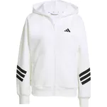 Dámská mikina adidas W FUTURE ICONS 3-STRIPES FZ HD XL Bílá, Černá