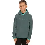 Chlapecká fleecová mikina s kapucí KILPI FLOND 98 Tmavě zelená, Tyrkysová