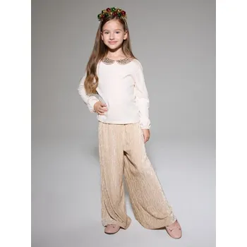 Dívčí oblečení Sinsay - Bavlněná halenka - krémová - 688DY-01X - 688DY-01X-116