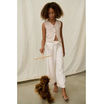 Chlapecké kalhoty Dětské kalhoty s příměsí lnu Mayoral 6576.8D.Junior.PPY2 béžová 01X, vel. 140