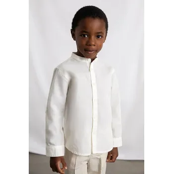 Chlapecká košile Dětská lněná košile Mayoral 3118.5B.Mini.PPY2 béžová 01X, vel. 104