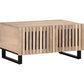 Konferenční stolek Konferenční stolek bílý 80x51x40 cm masivní mangovníkové dřevo - 8721012488953