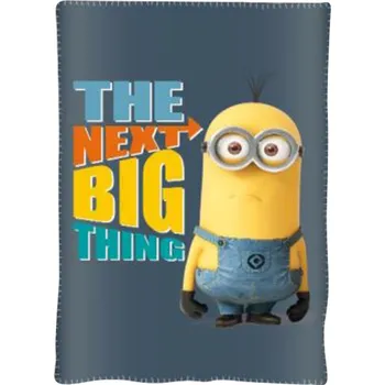 Dětská deka Fleece deka Mimoni šedá 100x150cm