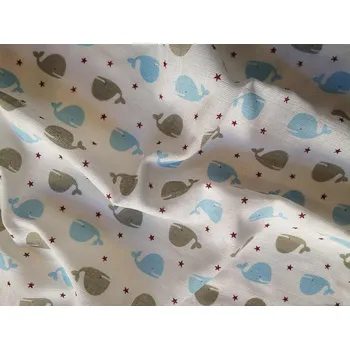 Plena Látková plena s potiskem Velryba modrá 70x70 cm
