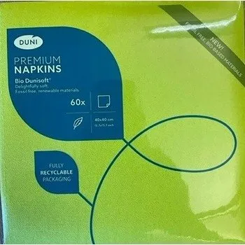 Prostěradlo SERVÍTKY DUNI KIWI 40 CM IMITACE LÁTKY 60 KS