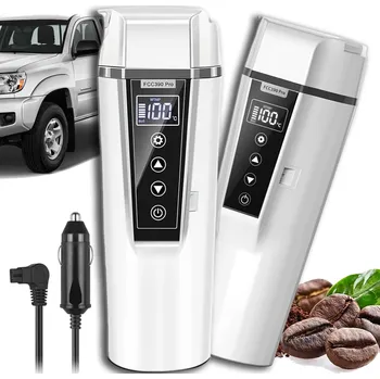 Termohrnek ELEKTRICKÝ AUTOMOBILOVÝ VYHŘÍVANÝ TERMOHRNEK PŘENOSNÝ 12V/24V BÍLÝ