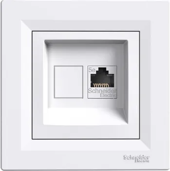Elektrická zásuvka Schneider Počítačová zásuvka RJ45 kat. 5e bílá