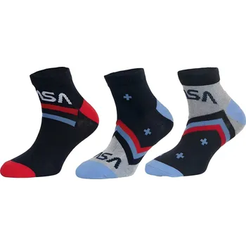 SADA 3 KS PONOŽKY NASA Erv 39268-1 red-blue Velikost: 23-26